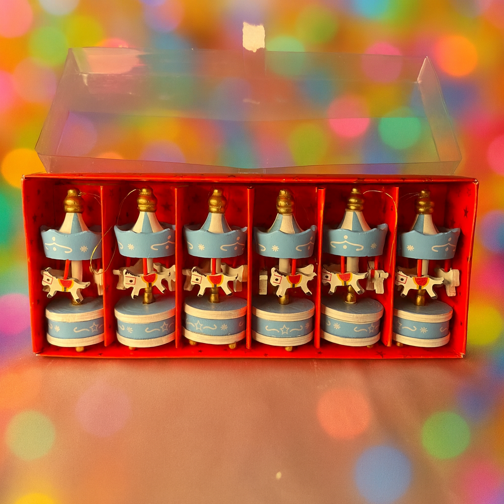 Ağaç SüsleriMavi Mini Atlı Karınca 6 Adet