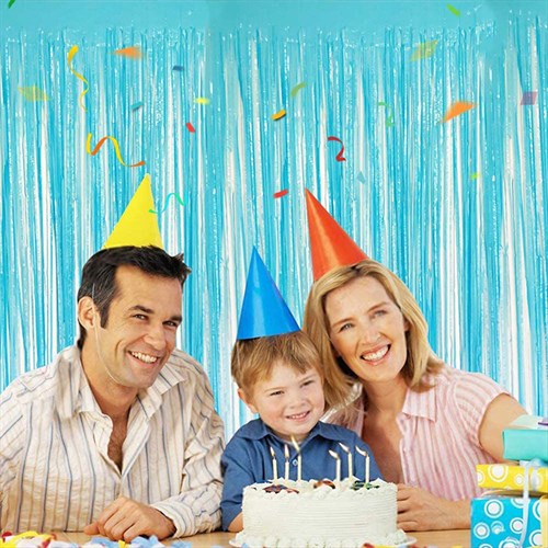 Mavi Pastel Renkli Duvar Perdesi 2,70 Cm