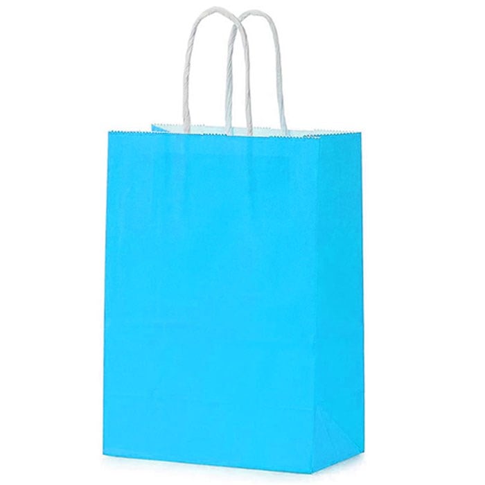 Mavi Renkli Kraft Çanta 31 x 41 Cm 25 Adet