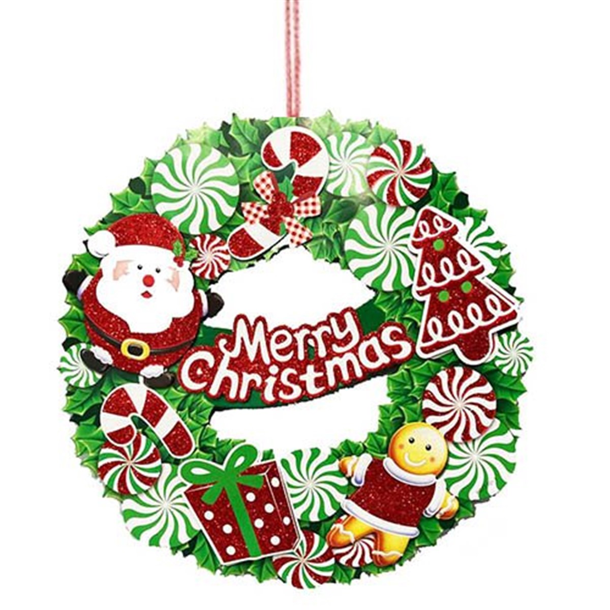 Merry Christmas Kağıt Asma Süs 37x37 Cm