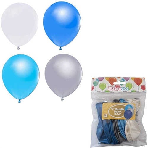 Metalik Karışık Balon Seti 20 Adet