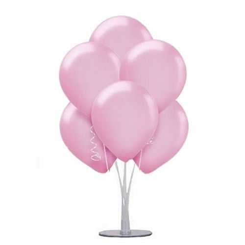 Metalik Pembe Ayaklı Balon Standı