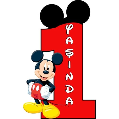 Mickey Mouse 1 Yaş Ayaklı Pano