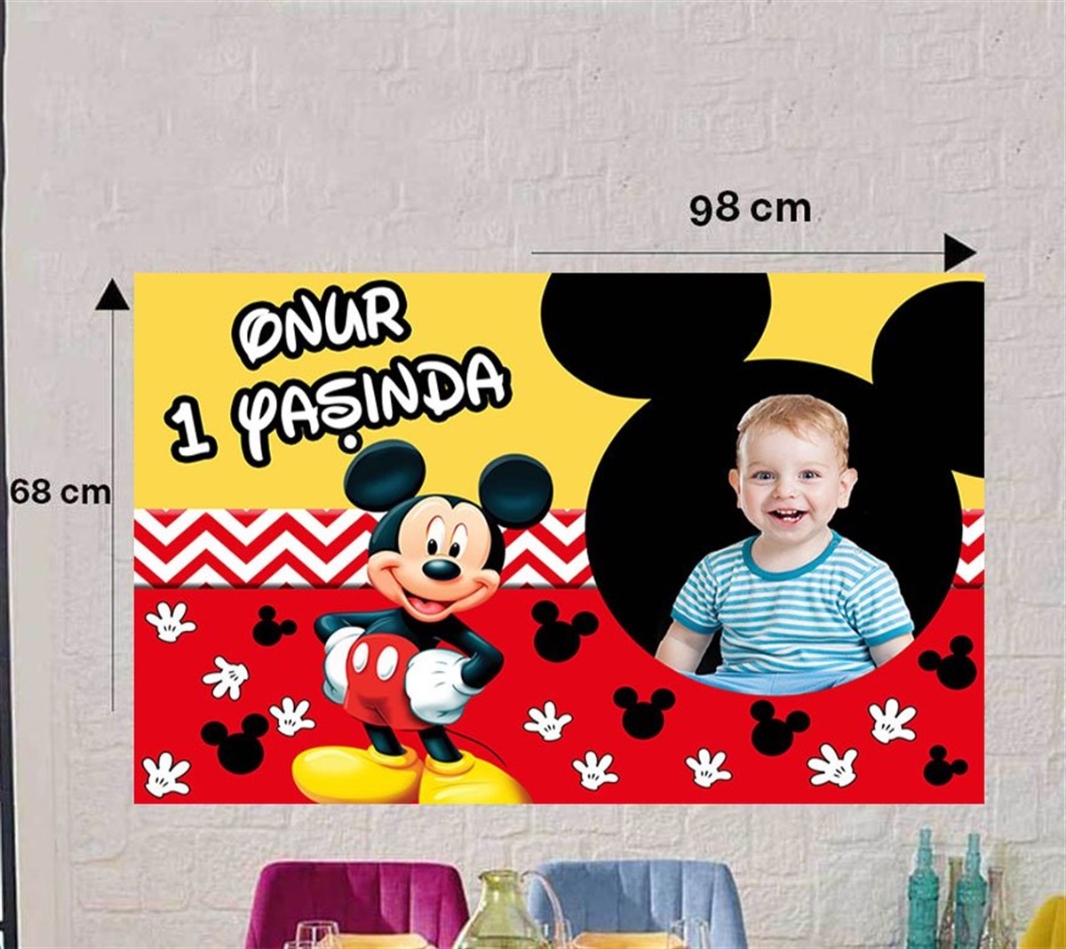 Mickey Mouse Kişiye Özel Duvar Panosu