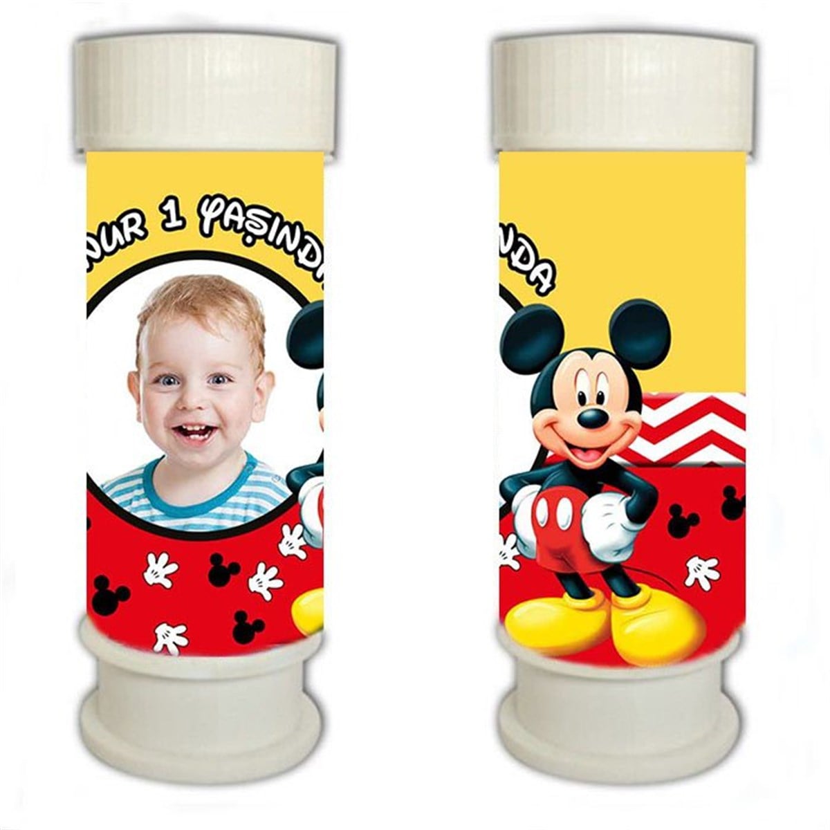 Mickey Mouse Kişiye Özel Köpük Baloncuk 8 Adet