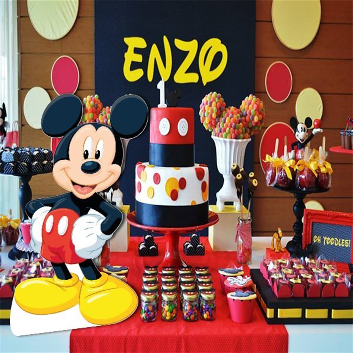 Mickey Mouse Masa Üstü Ayaklı Pano