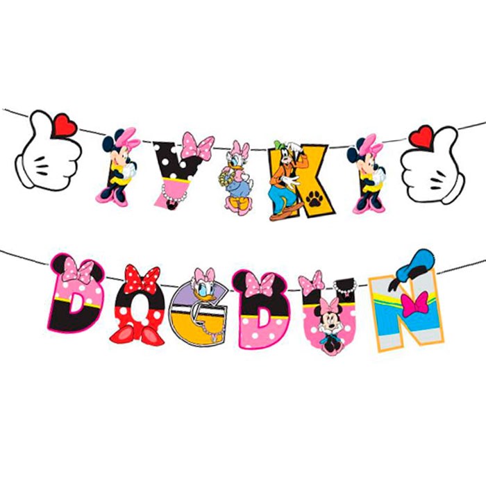 Minnie Mouse İyi Ki Doğdun Harf Yazı