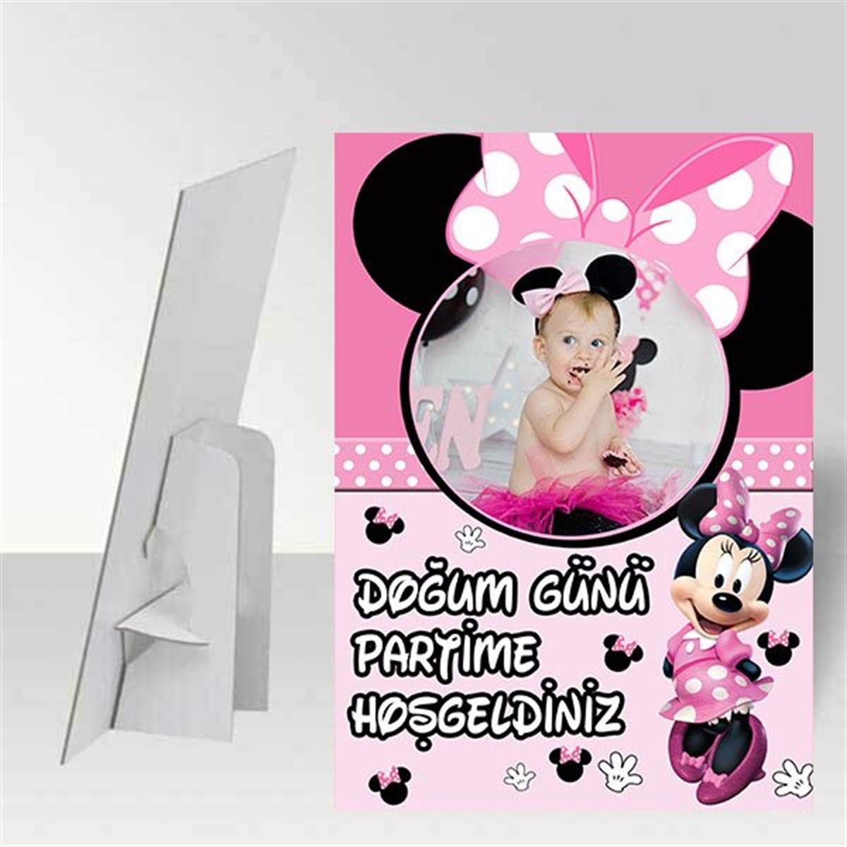 Minnie Mouse Kişiye Özel Ayaklı Pano