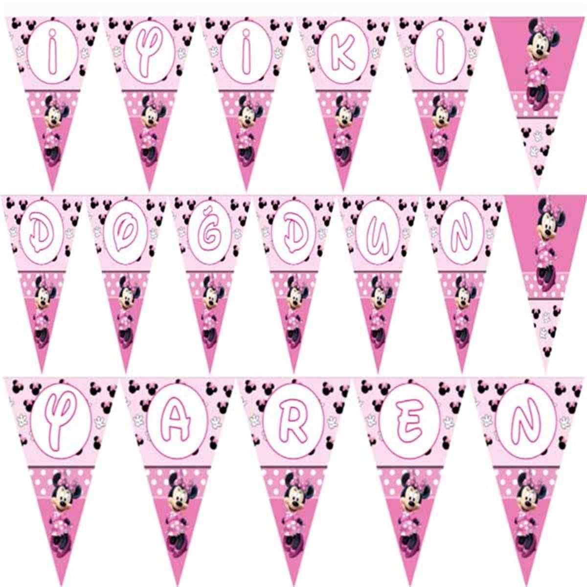 Minnie Mouse Kişiye Özel Bayrak