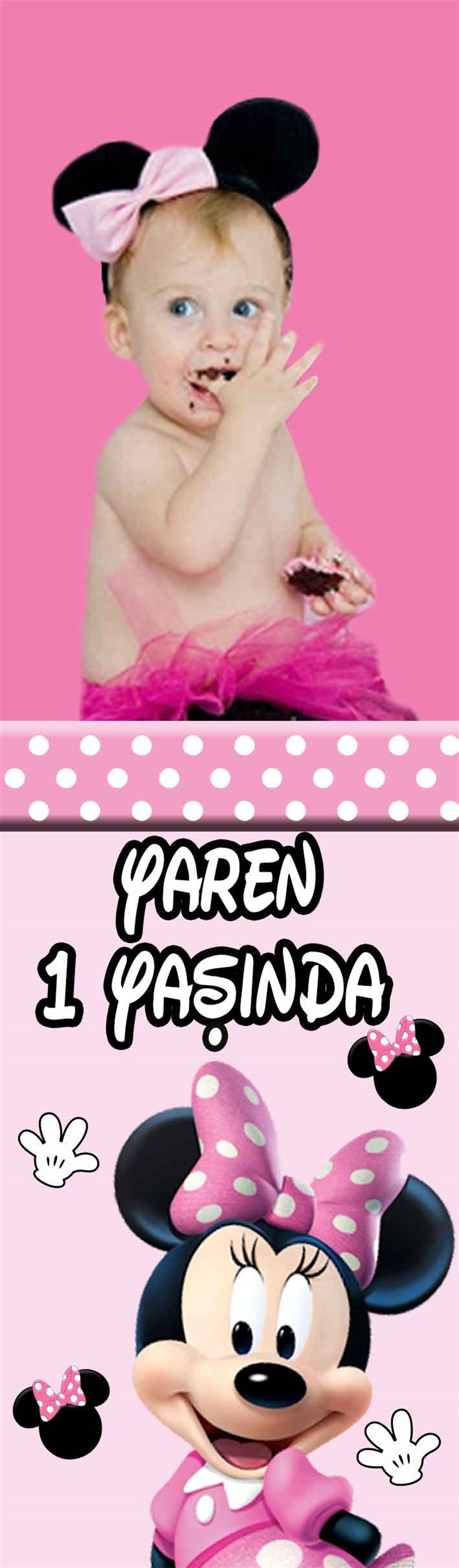 Minnie Mouse Kişiye Özel Kitap Ayracı 10 Adet