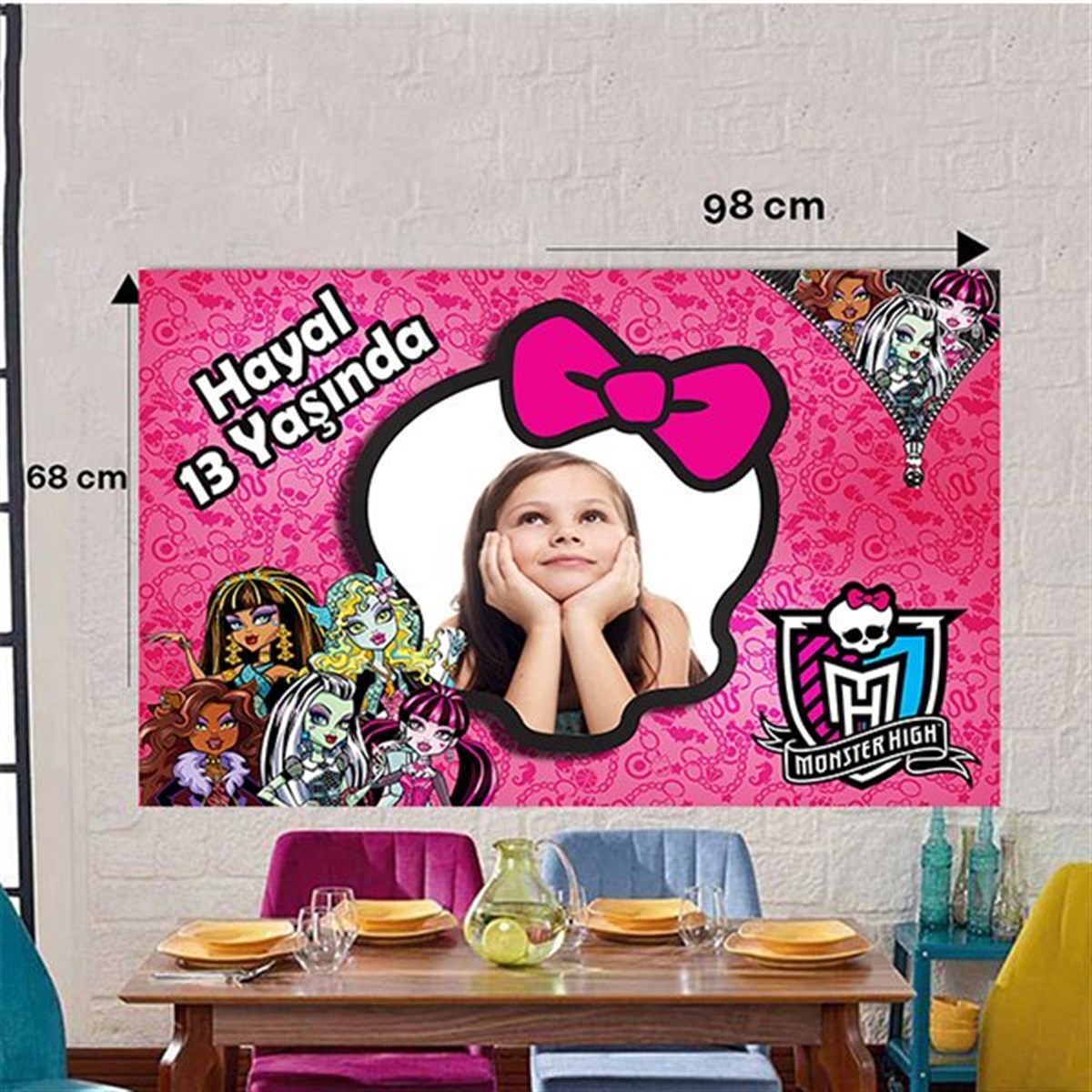 Monster High Kişiye Özel Duvar Panosu