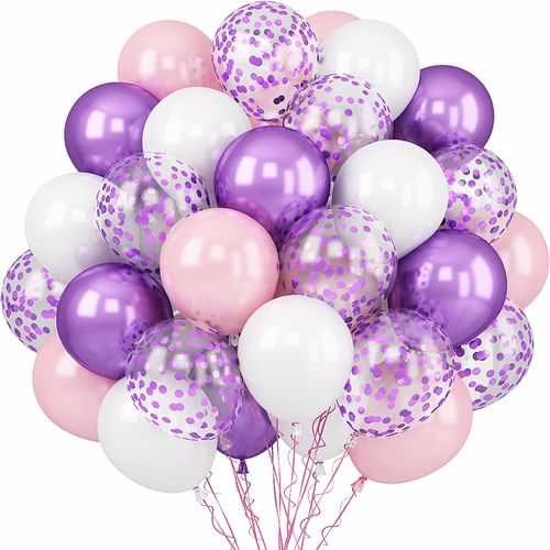 Mor Pembe Uçan Balon 20 Adet