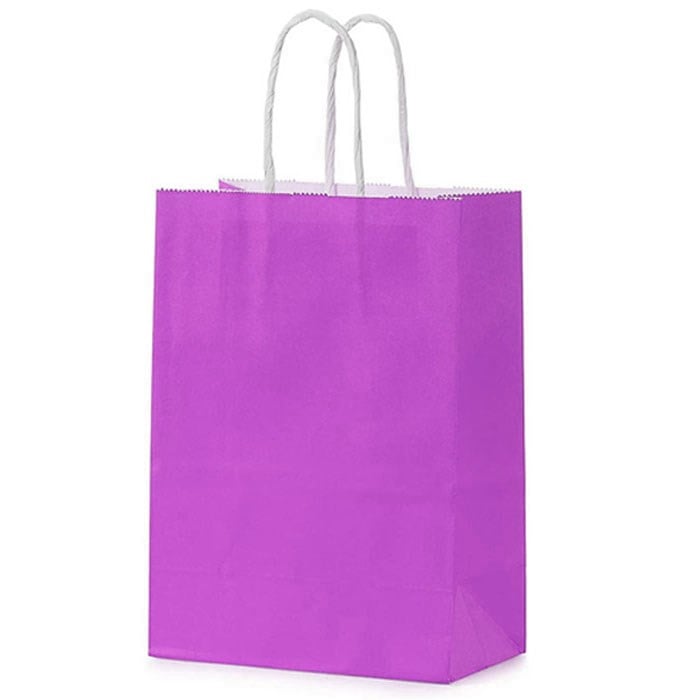 Mor Renkli Kraft Çanta 31 x 41 Cm 25 Adet