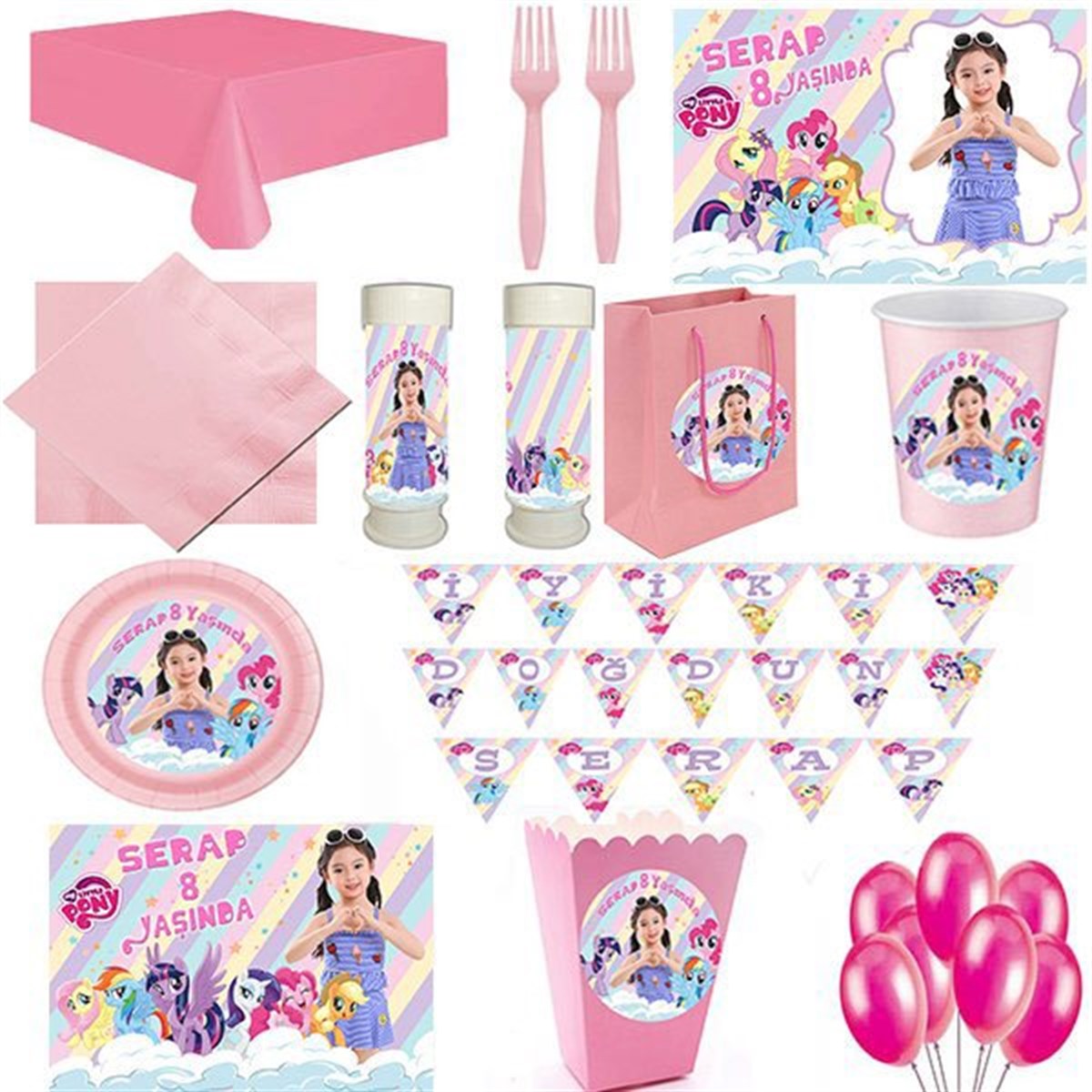 My Little Pony Kişiye Özel 24 Kişilik Parti Seti