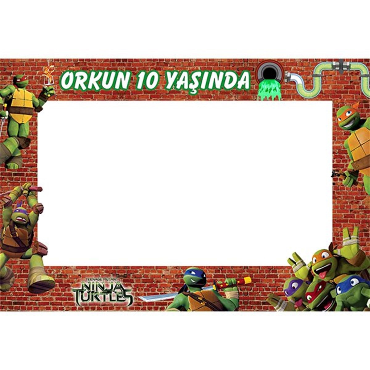 Ninja Kaplumbağalar Kişiye Özel Çerçeve