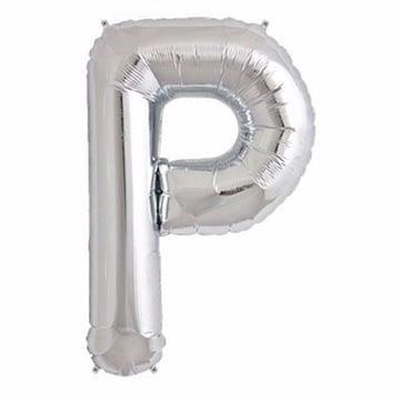 Gümüş Renk 76 cm P Harf Folyo Balon Gümüş 76 cm
