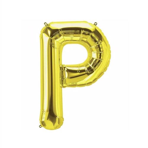 P Harf Folyo Gold Renk Balon Küçük 35 Cm