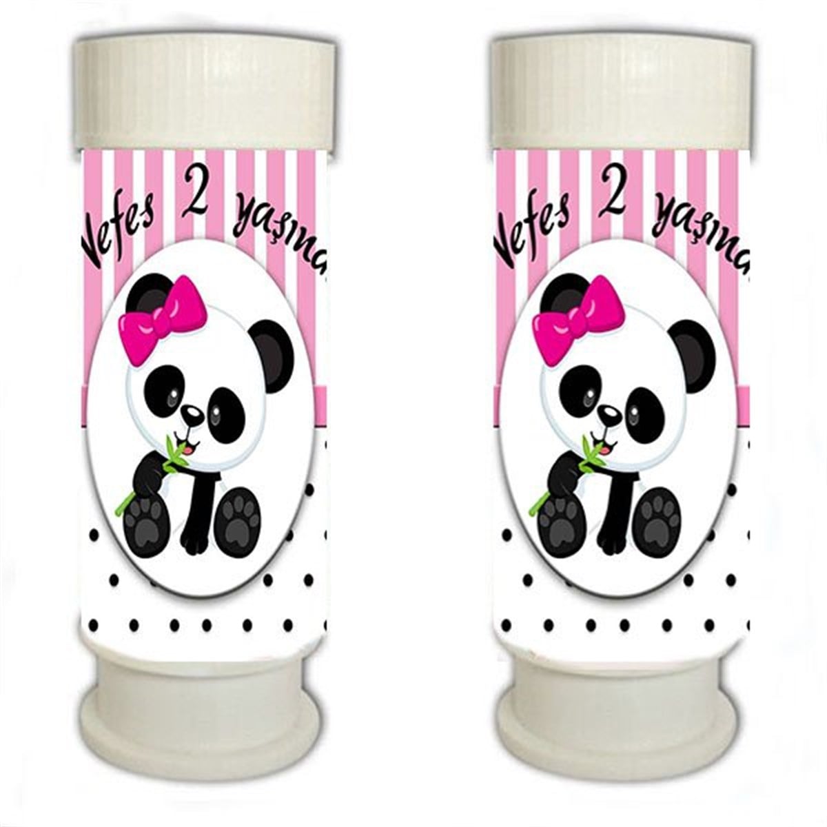Panda Kişiye Özel Köpük Baloncuk 8 Adet