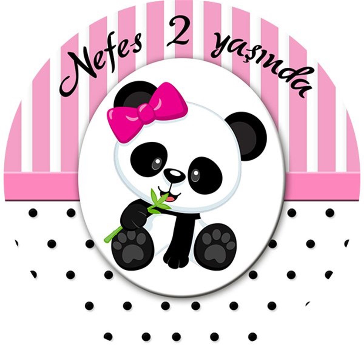Panda Kişiye Özel Sticker 24 Adet