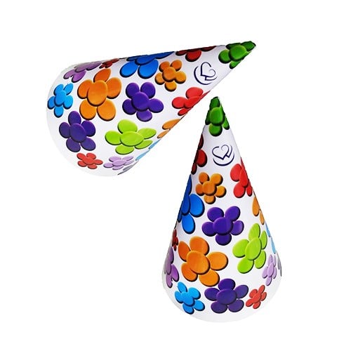 Papatya Baskılı Külah Şapka 6 Adet