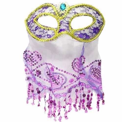 Parti Balo Maskesi Peçeli Mor