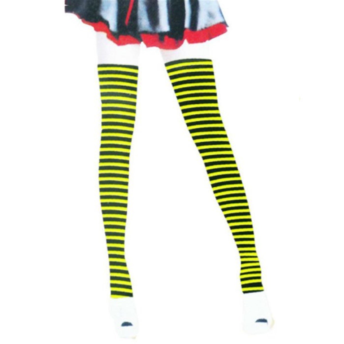 Parti Çorap Sarı Çizgili