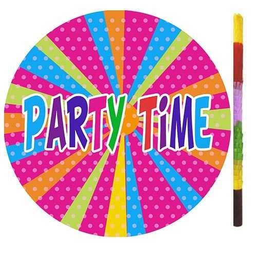 Party Time Pembe Pinyata + Sopası