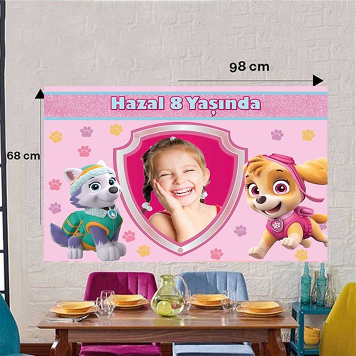 Paw Patrol Kişiye Özel Duvar Panosu