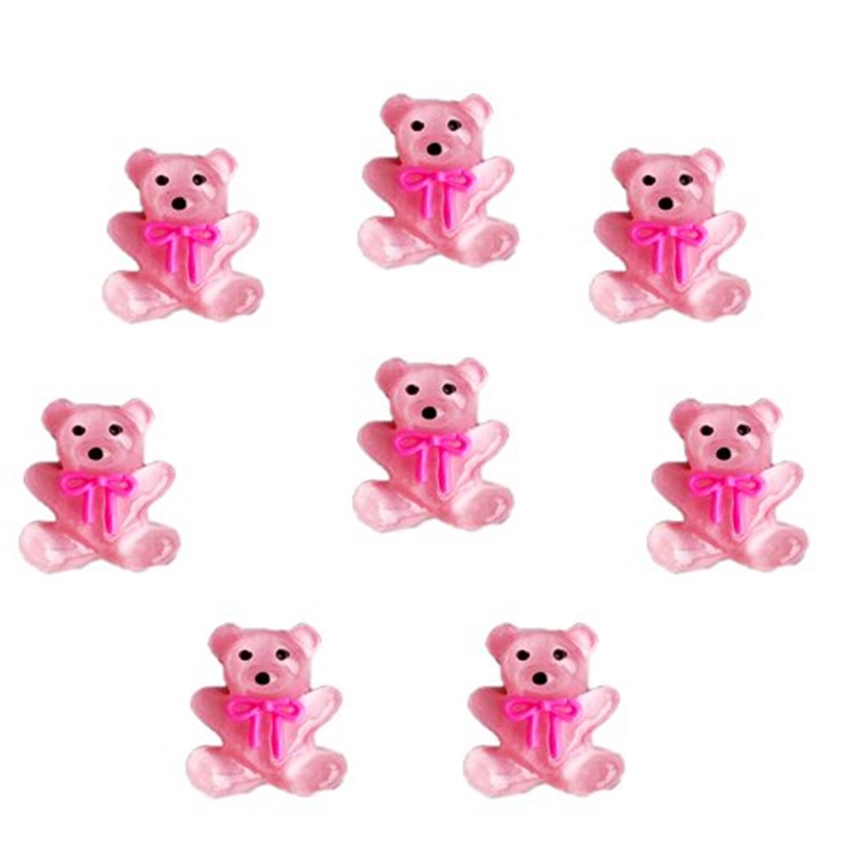 Pembe  Ayıcık Masa Süsü 10 Adet