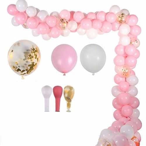 Pembe Beyaz Zincir Balon Setleri