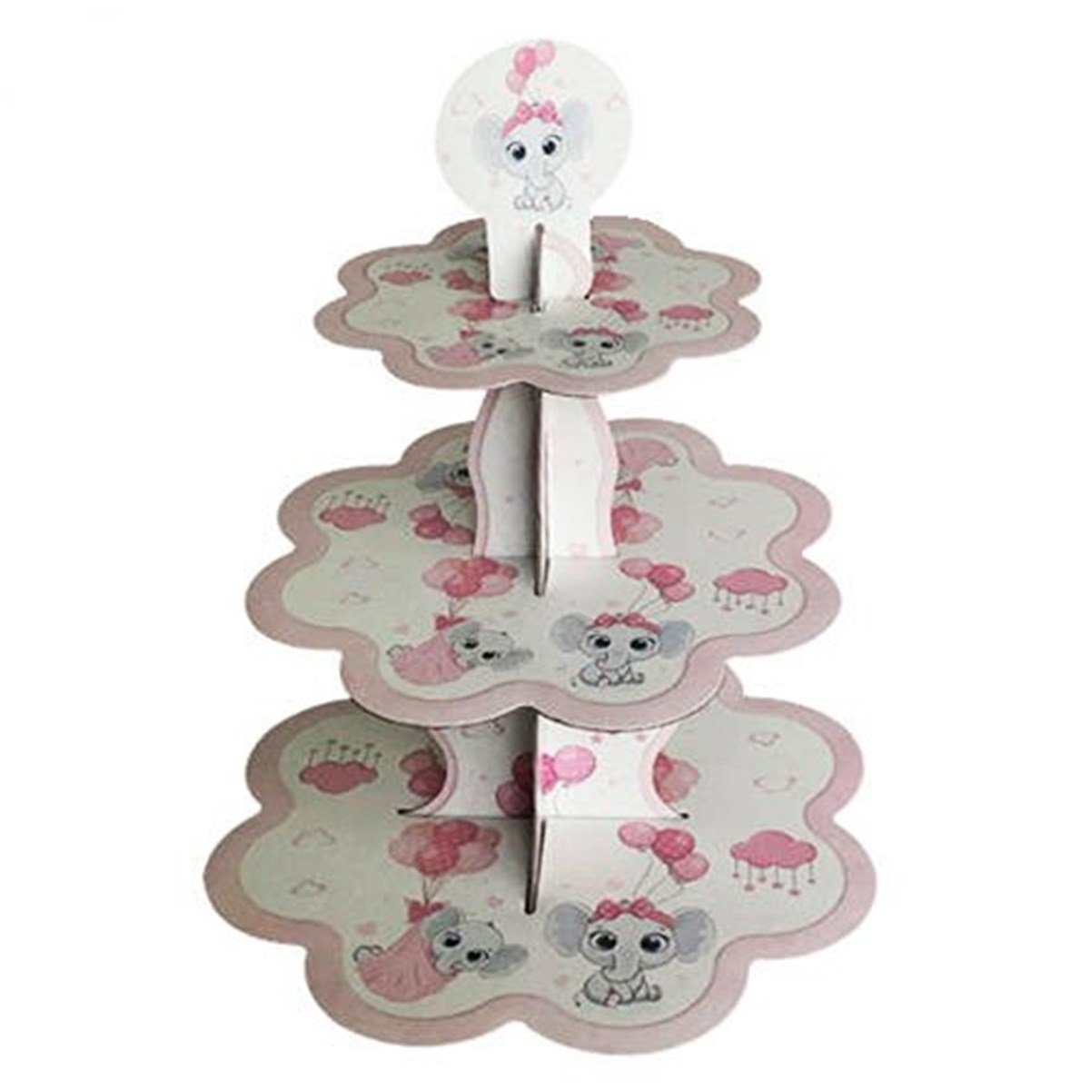 Pembe Fil Temalı Kek Standı