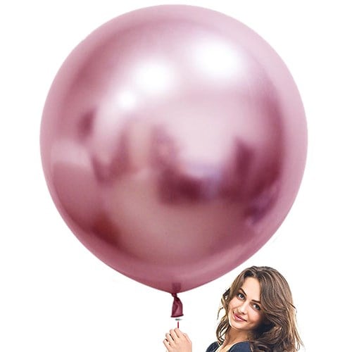 Pembe Jumbo Krom Balon 24 İnç 68 Cm
