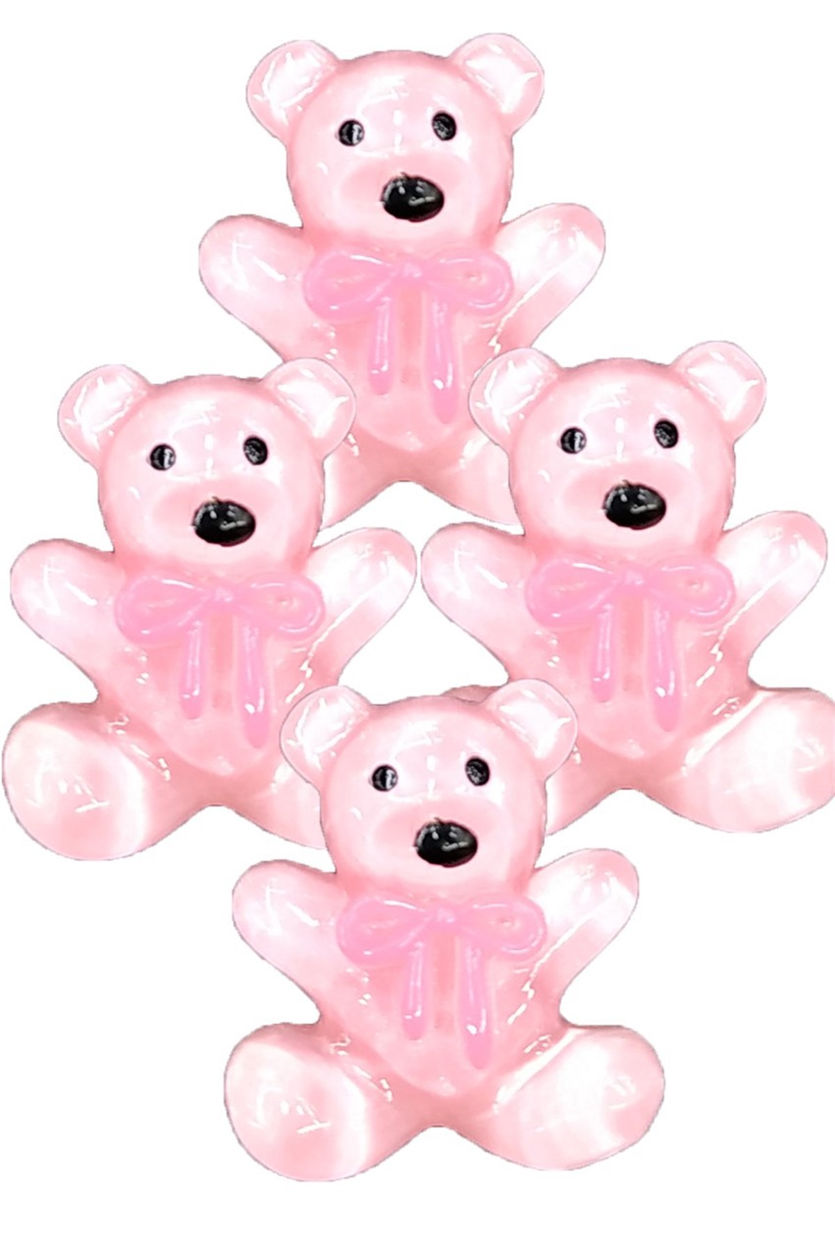 Pembe Plastik Ayıcık  24 Adet