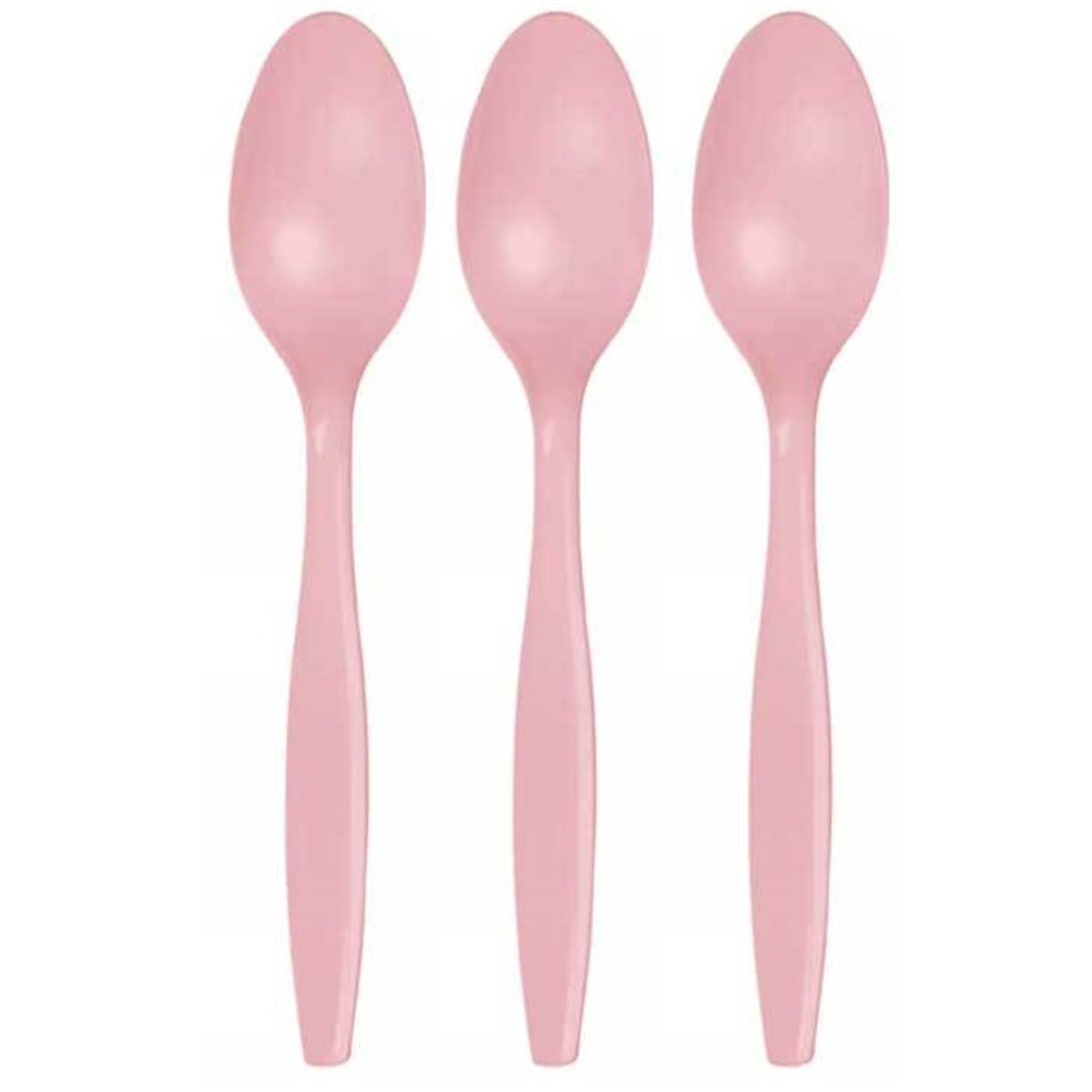 Pembe Renk Plastik Kaşık 25 Adet