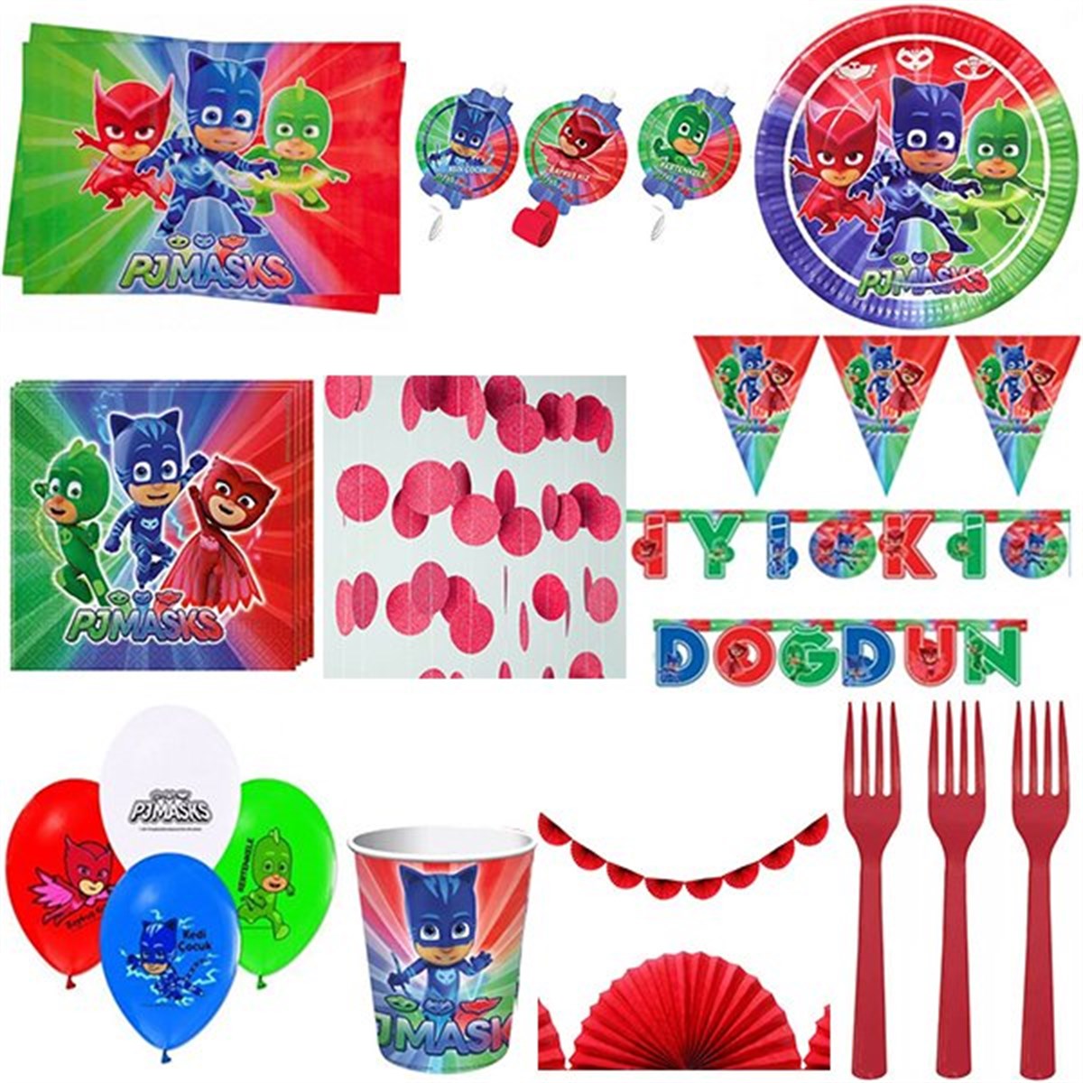 Pj Maskeliler 24 Kişilik Parti Seti