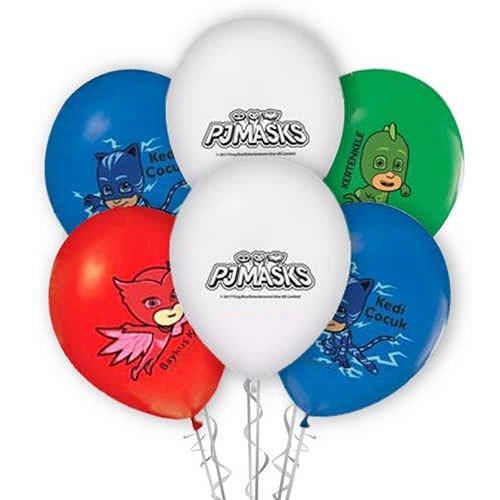 Pj Maskeliler Temalı Latex Balon 12 Adet