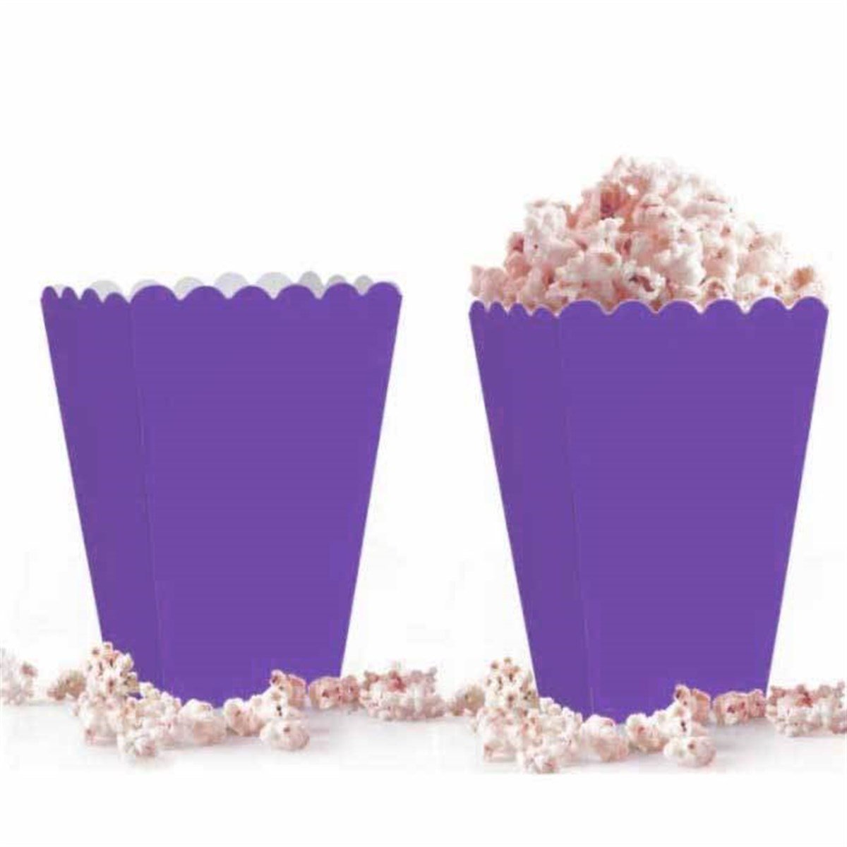 Popcorn Mısır Kutusu Mor Renk 8 Adet