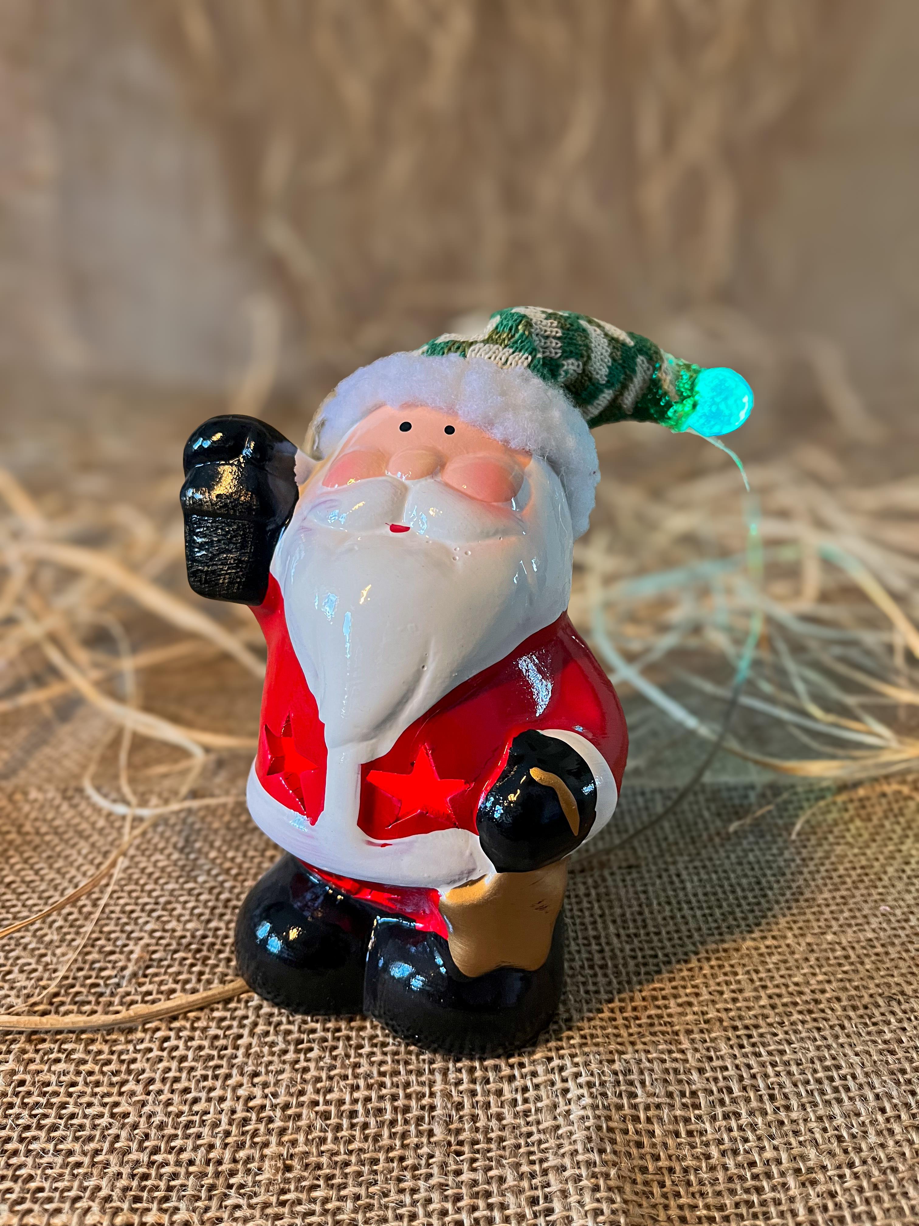 HediyelikPorselen Işıklı Noel Baba
