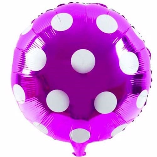 Puantiyeli Folyo Balon Fuşya