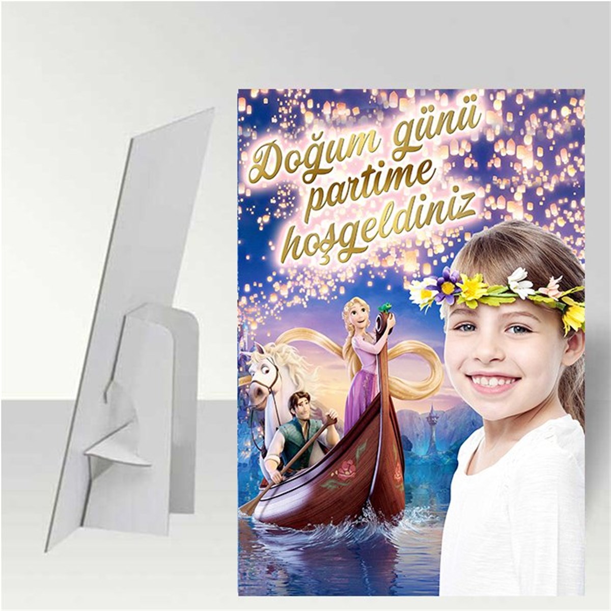 Rapunzel Kişiye Özel Ayaklı Pano