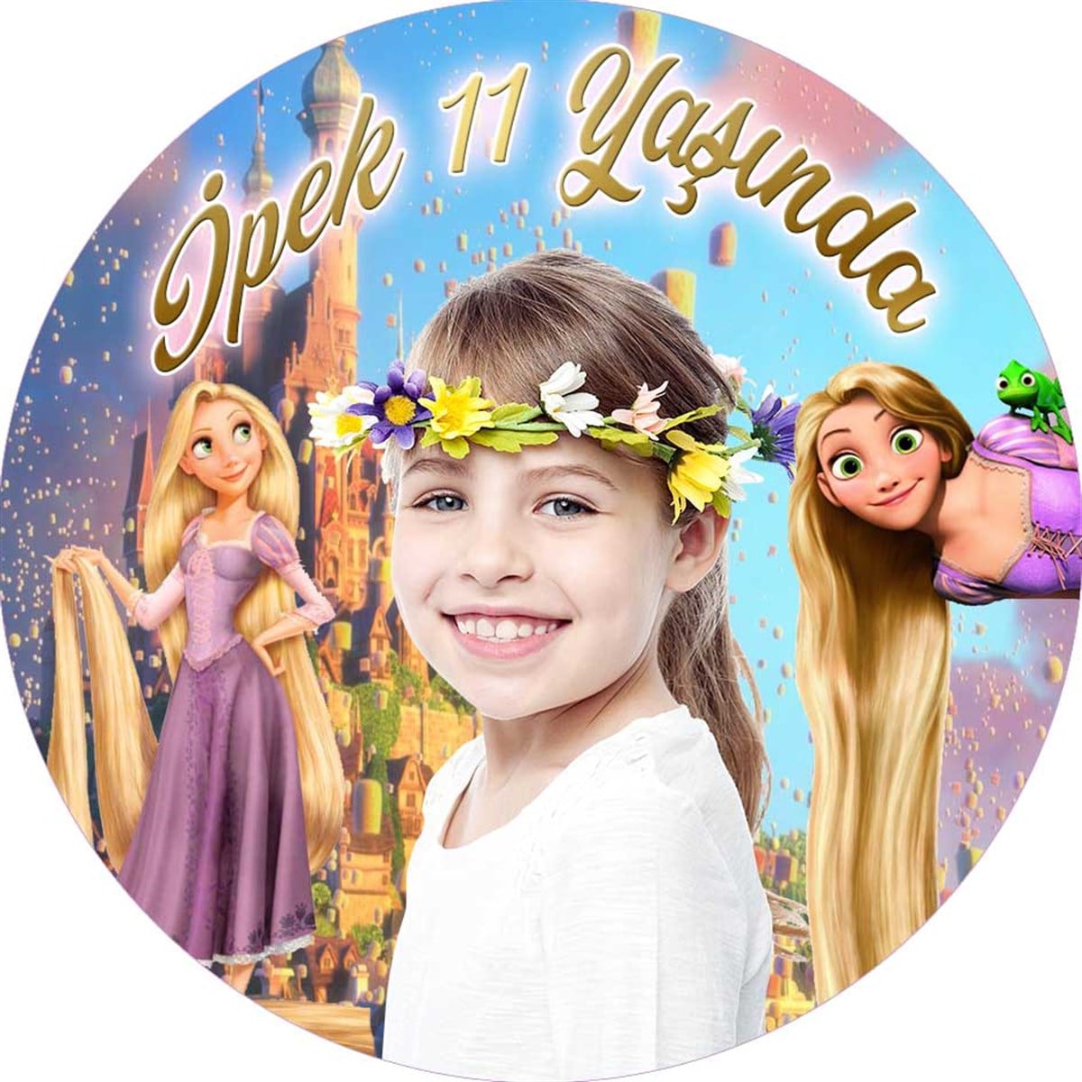 Rapunzel Kişiye Özel Sticker 24 Adet