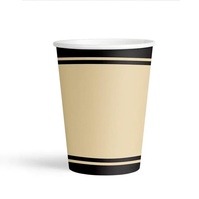 Karton BardaklarRetro Krem Karton Bardak 