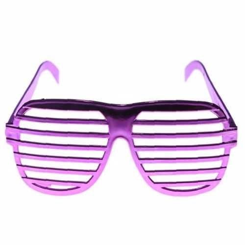 Retro Plastik Parti Gözlük Fuşya