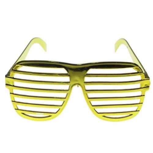 Retro Plastik Parti Gözlük Gold