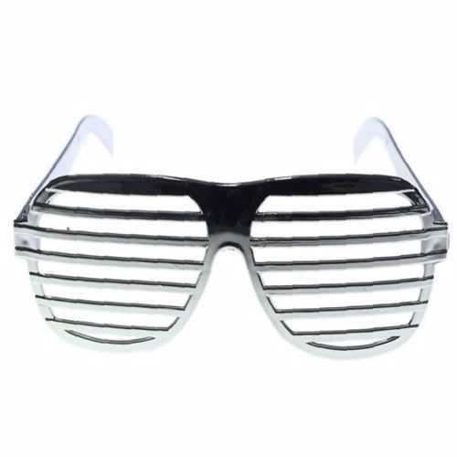 Retro Plastik Parti Gözlük Gümüş