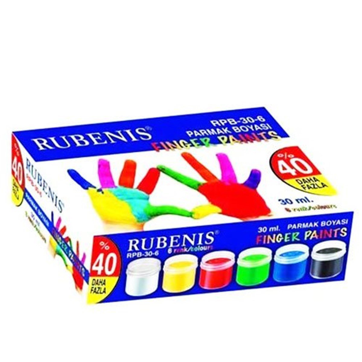 Rubenıs 6 Renk Parmak Boya