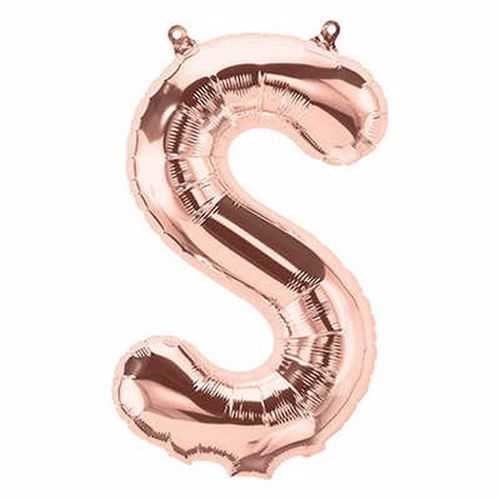S Harf Folyo Balon Gold Rose 76 Cm
