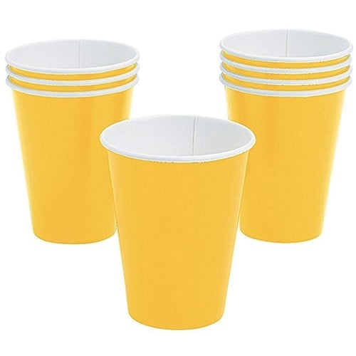 Sarı Karton Bardak 8 Adet