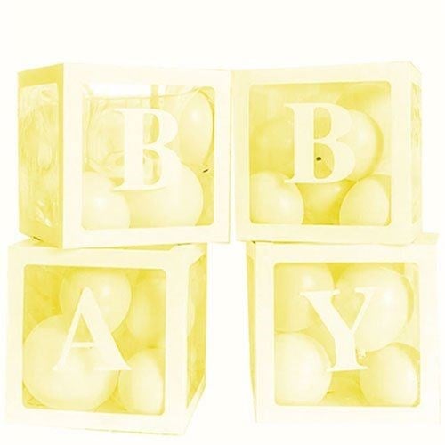 Sarı Makaron Şeffaf Kutu Harfler 1 Adet