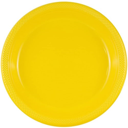 Sarı Renk Plastik Tabak 25 Adet